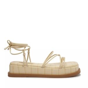 Schutz Athena Casual Sandal Women's Eggshell 8.5 NWT